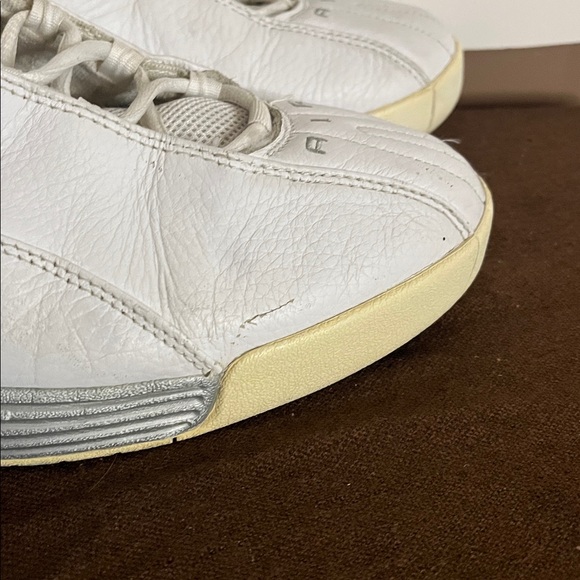 Nike Air Gold swoosh white and silver leather 13 shoes - Picture 10 of 11